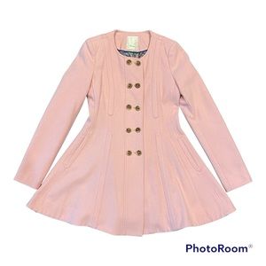 Anthropologie Elevenses pink peacoat